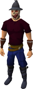 Scarecrow mask equipped