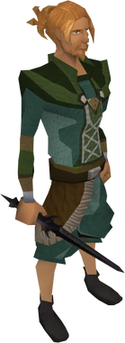 Black dagger equipped