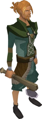 Fractite hatchet equipped