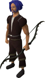 Barbed bow equipped