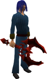 Dragon battleaxe equipped