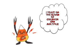 Demon candy corn