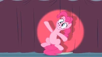 Pinkie Pie balanced on tail S2E13
