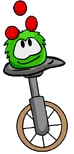Puffle on unicycle