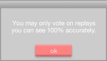 Inaccurate replay rating