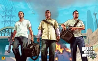 Official Gta V Artwork Trevor, Franklin, Michael