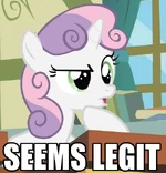 Sweetie Belle "seems legit" reaction image