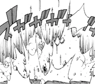 Erza attacking midnight with her swords