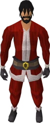 Santa costume equipped