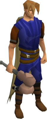 Warhammer (class 2) equipped