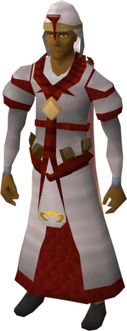 Zamorak vestments equipped