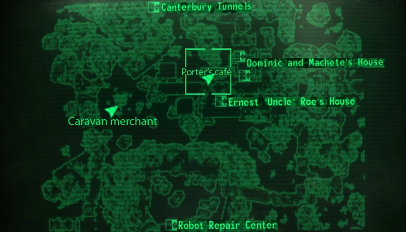 Porters cafe loc map