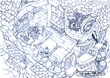 Lindblum Business District Card Freak's House FFIX Art