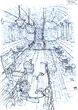 Lindblum Business District Air Cab Station FFIX Art