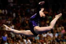 Chellsie memmel purple leotard
