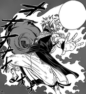 Natsu con las llamas de Atlas