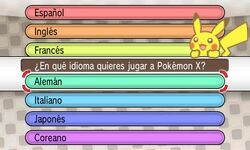 Opciones de idioma