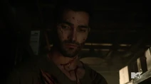 Teen Wolf Season 3 Episode 3 Fireflies Tyler Hoechlin Derek Hale covered in blood