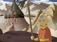 Aang at captured Omashu