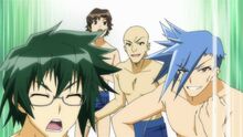 Hyuga and Moji at the swim meet