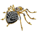 Black Widow Brooch By Faberge