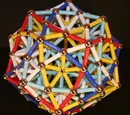 Dodecahedron composed of 5 wobbly cubes
