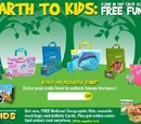 National Geographic Kids reusable meal bags and activity cards (Subway, 2011)