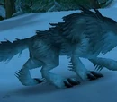 Lobo rastreador de nieve