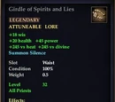 Girdle of Spirits and Lies