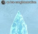 An ice conglomeration