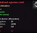 Crystalized aqueous cowl