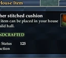 Leather stitched cushion