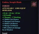 Umbra, Seraph Blade