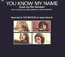 You Know My Name (Look Up the Number)