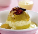 Baked Bramley Apples with Pecans and Golden Syrup