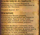 Quête: A la recherche de chapelets