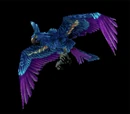 Клетка с попугаем (гиацинтовый ара)