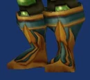 Acid Inscribed Greaves