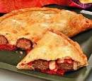 Meatball Calzones with Cheese and Herbs