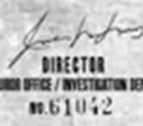 Director of the Investigation Department No. 61042