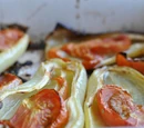 Baked Peppers with Heirloom Tomatoes