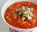 Mexican Shrimp Gazpacho with Cucumber and Tomatoes