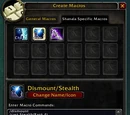 Dismount and stealth - rogue macro