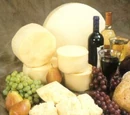 Wine-flavored cheese