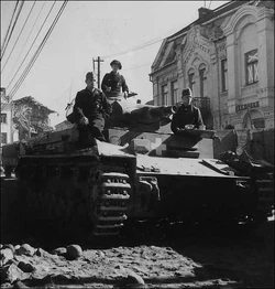 A Pz.Kpfw. IV Ausf. C of the 2. Panzer-Division following the conquest of Brno, October 31, 1938.