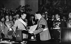 The signing of the Pact of Steel on May 22, 1939.