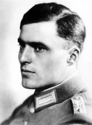 Colonel Claus von Stauffenberg, considered a hero in Germany for his role in the downfall of the Nazis, though his role in the plot did not become widely known for some years afterward.