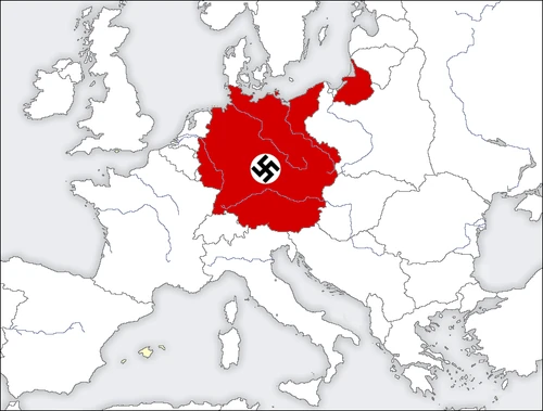 The German Reich after the annexation of Sudetenland, Bohemia, Moravia and the Memelland. May 1, 1939.