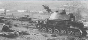 Nimrod Self propelled Flak guns fire on Romanian Planes During Carpathian freedom.