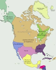 Borders of North America following the Great War Armistice